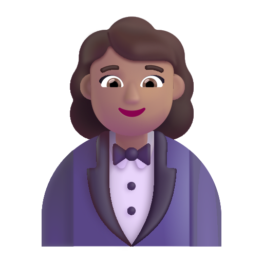 Woman In Tuxedo: Medium Skin Tone on Microsoft 3D
