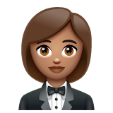Woman In Tuxedo: Medium Skin Tone on WhatsApp