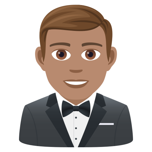 Man In Tuxedo: Medium Skin Tone on JoyPixels