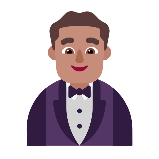 Man In Tuxedo: Medium Skin Tone on Microsoft Fluent