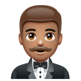 Man In Tuxedo: Medium Skin Tone on WhatsApp