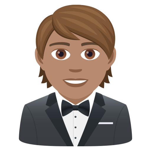 Man In Tuxedo: Medium Skin Tone on JoyPixels