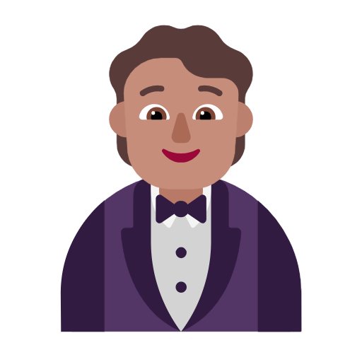 Man In Tuxedo: Medium Skin Tone on Microsoft Fluent