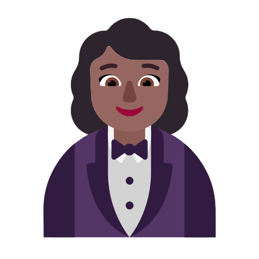 Woman In Tuxedo: Medium-Dark Skin Tone on Microsoft Fluent