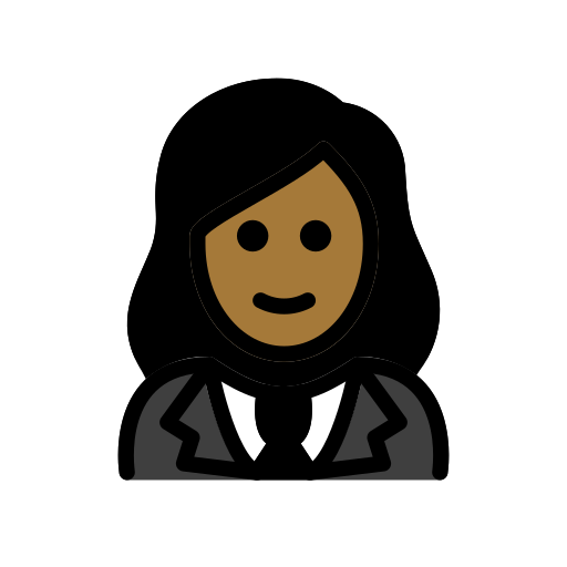 Woman In Tuxedo: Medium-Dark Skin Tone on OpenMoji