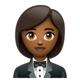 Woman In Tuxedo: Medium-Dark Skin Tone on WhatsApp