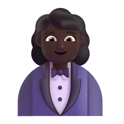 Woman In Tuxedo: Dark Skin Tone on Microsoft 3D