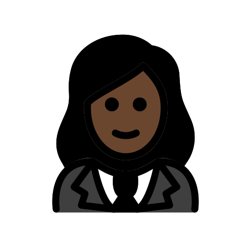Woman In Tuxedo: Dark Skin Tone on OpenMoji
