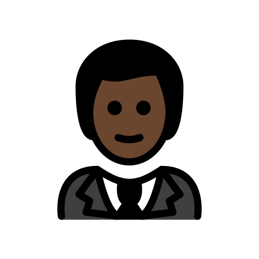 Man In Tuxedo: Dark Skin Tone on OpenMoji