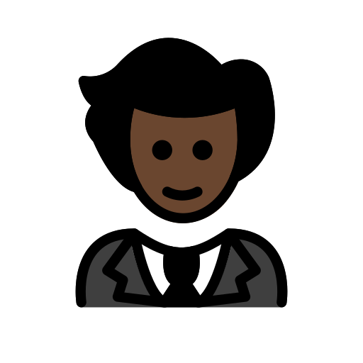 Man In Tuxedo: Dark Skin Tone on OpenMoji