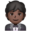 Man In Tuxedo: Dark Skin Tone on Samsung