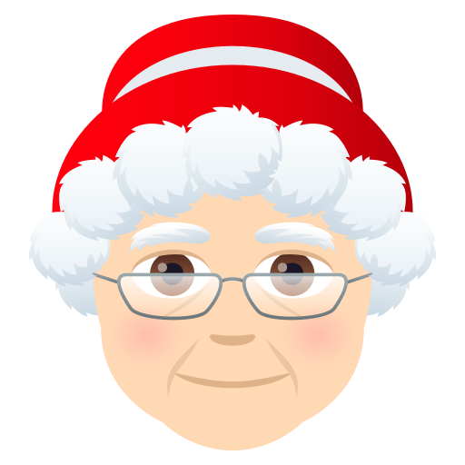 Mother Christmas: Light Skin Tone on JoyPixels