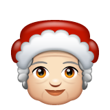 Mother Christmas: Light Skin Tone on WhatsApp