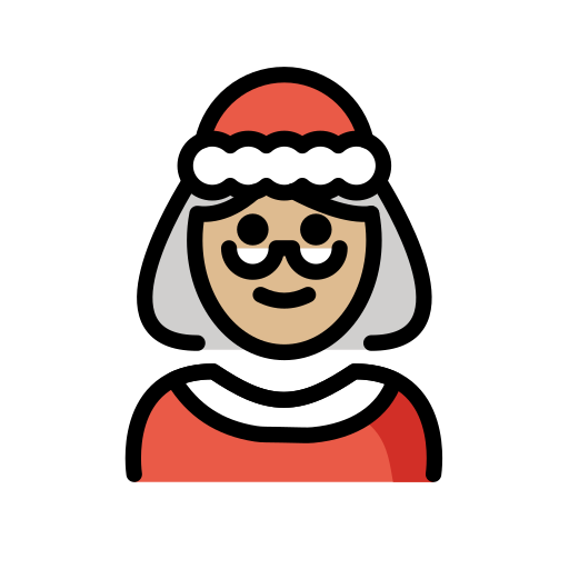 Mother Christmas: Medium-Light Skin Tone on OpenMoji