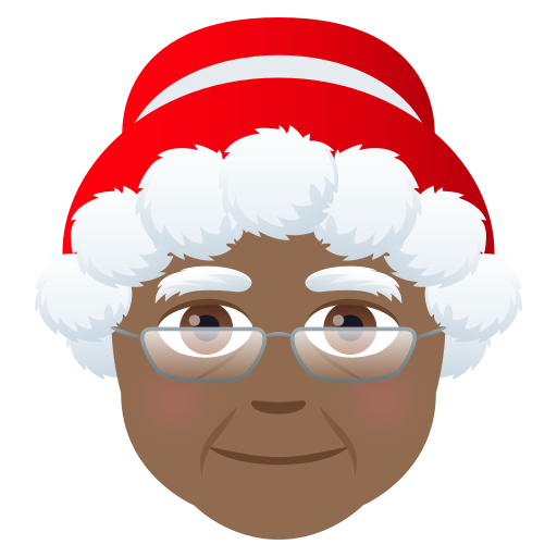Mother Christmas: Medium-Dark Skin Tone on JoyPixels