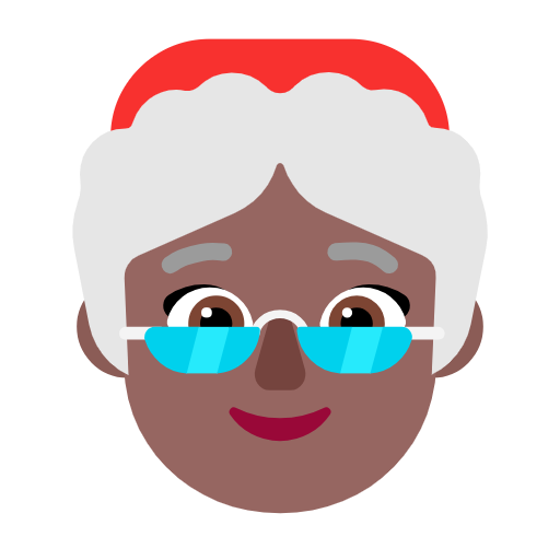 Mother Christmas: Medium-Dark Skin Tone on Microsoft Fluent