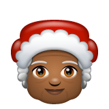 Mother Christmas: Medium-Dark Skin Tone on WhatsApp