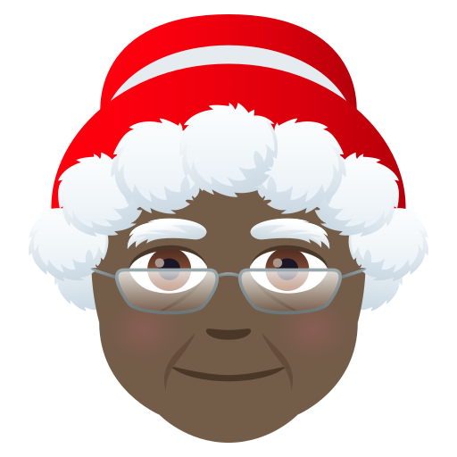 Mother Christmas: Dark Skin Tone on JoyPixels