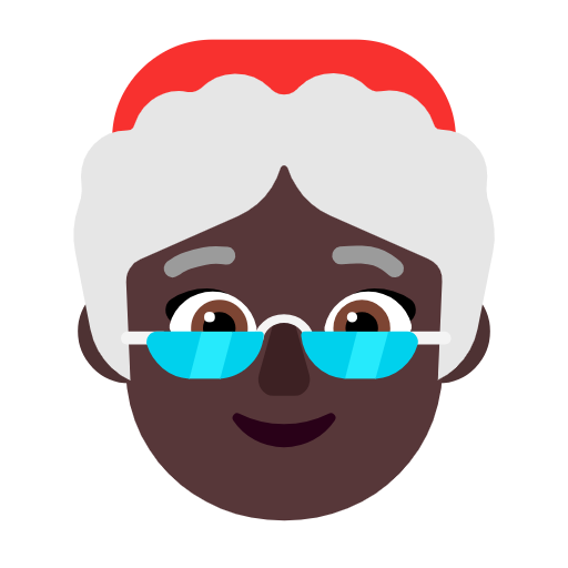 Mother Christmas: Dark Skin Tone on Microsoft Fluent