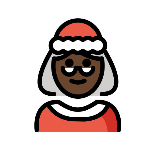 Mother Christmas: Dark Skin Tone on OpenMoji