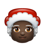 Mother Christmas: Dark Skin Tone on WhatsApp
