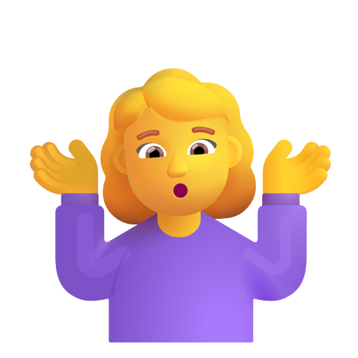 Woman Shrugging on Microsoft 3D