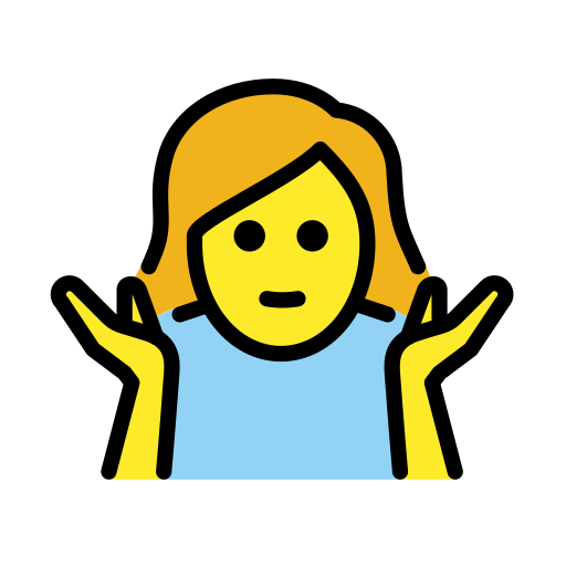 Woman Shrugging on OpenMoji