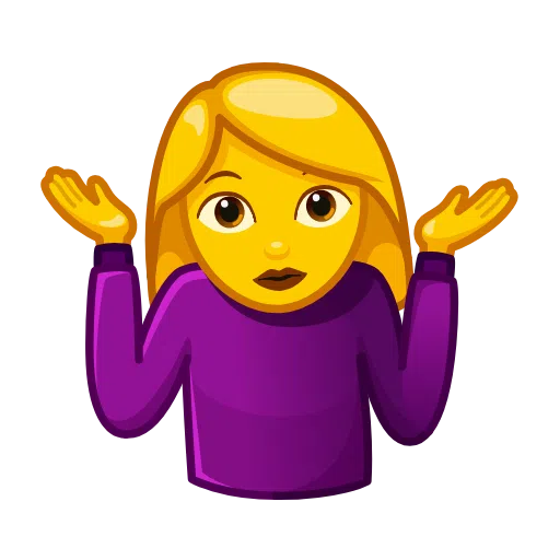 Woman Shrugging on Telegram