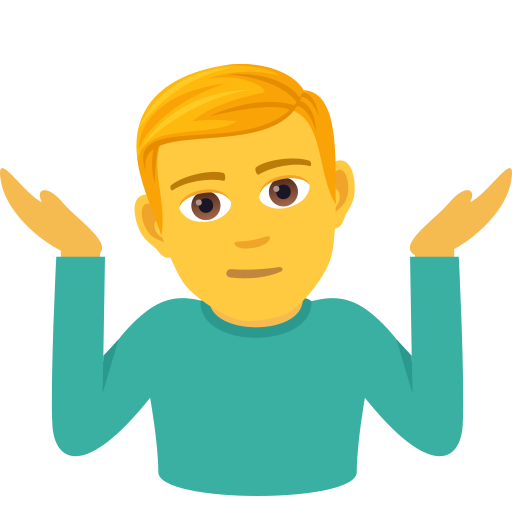 Man Shrugging on JoyPixels