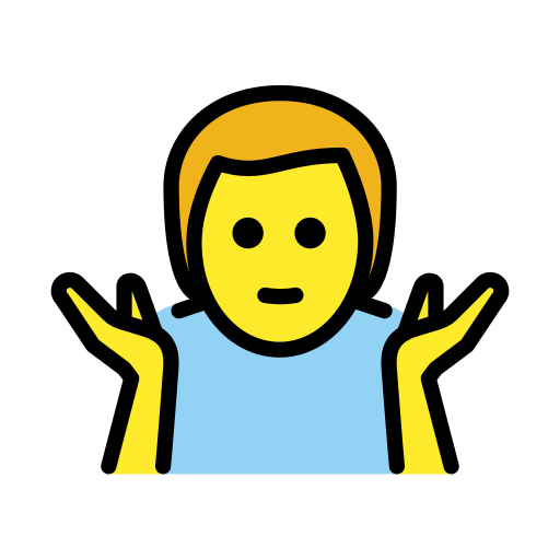 Man Shrugging on OpenMoji