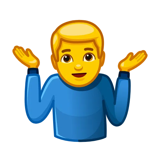 Man Shrugging on Telegram