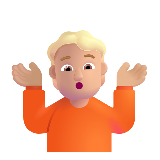Shrug: Medium-Light Skin Tone on Microsoft 3D