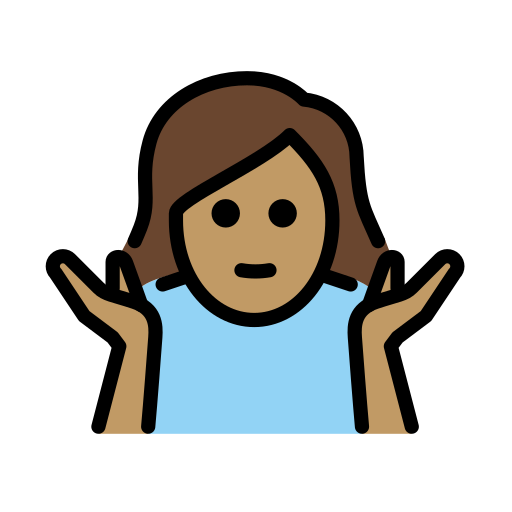 Woman Shrugging: Medium Skin Tone on OpenMoji
