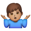 Man Shrugging: Medium Skin Tone on Samsung