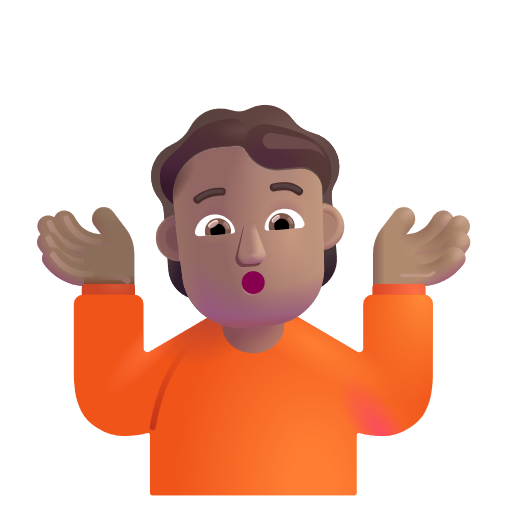 Shrug: Medium Skin Tone on Microsoft 3D
