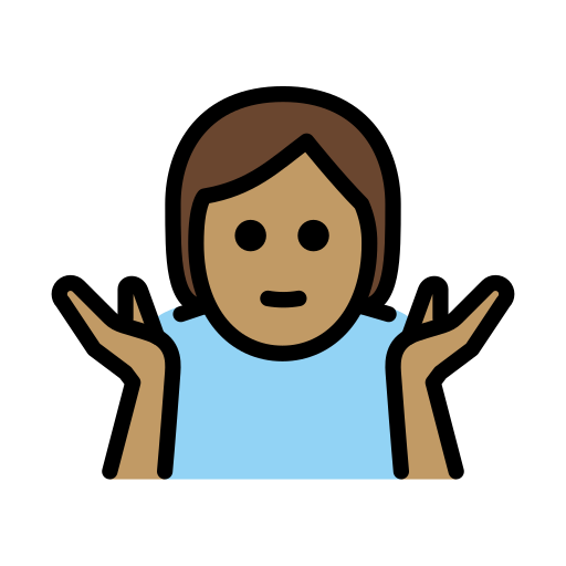 Shrug: Medium Skin Tone on OpenMoji