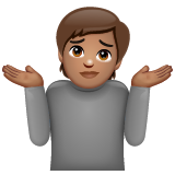 Shrug: Medium Skin Tone on WhatsApp