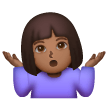 Woman Shrugging: Medium-Dark Skin Tone on Samsung
