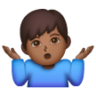 Man Shrugging: Medium-Dark Skin Tone on Samsung