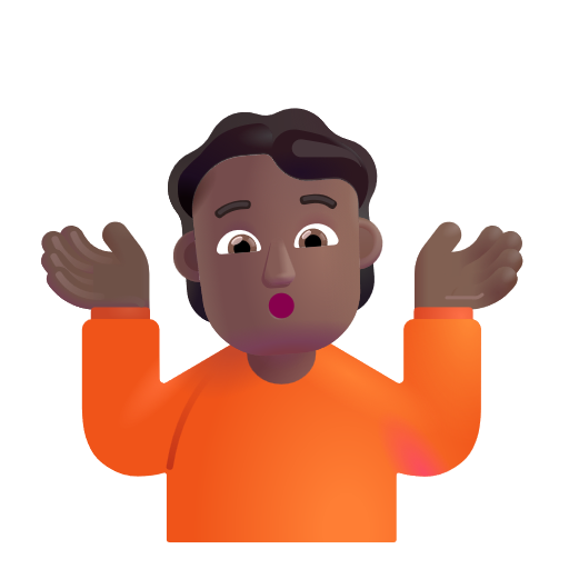 Shrug: Medium-Dark Skin Tone on Microsoft 3D