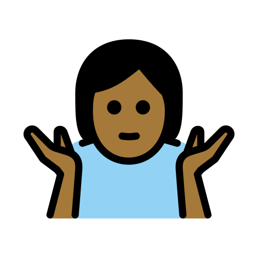 Shrug: Medium-Dark Skin Tone on OpenMoji