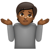 Shrug: Medium-Dark Skin Tone on WhatsApp