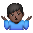 Man Shrugging: Dark Skin Tone on Samsung