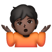 Shrug: Dark Skin Tone on Samsung
