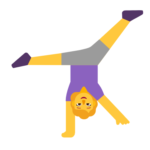 Woman Cartwheeling on Microsoft Fluent