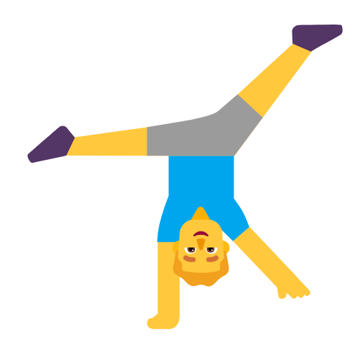 Man Cartwheeling on Microsoft Fluent