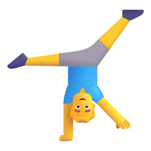 Man Cartwheeling on Microsoft 3D