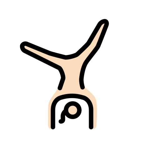 Woman Cartwheeling: Light Skin Tone on OpenMoji
