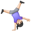 Woman Cartwheeling: Light Skin Tone on Samsung