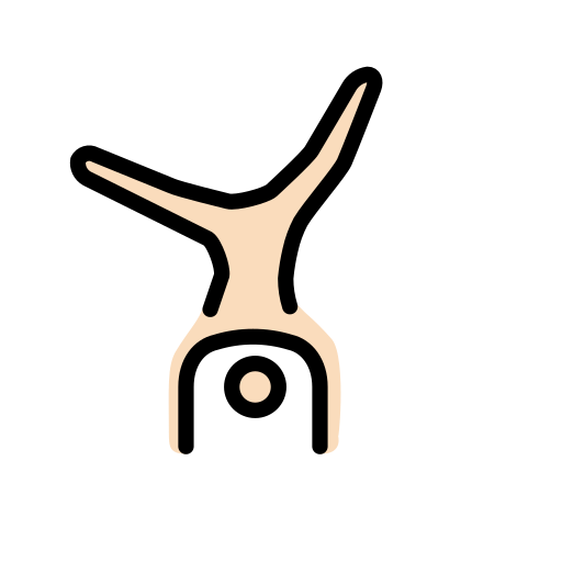Man Cartwheeling: Light Skin Tone on OpenMoji